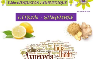 Idée d’INFUSION AYURVÉDIQUE : CITRON – GINGEMBRE