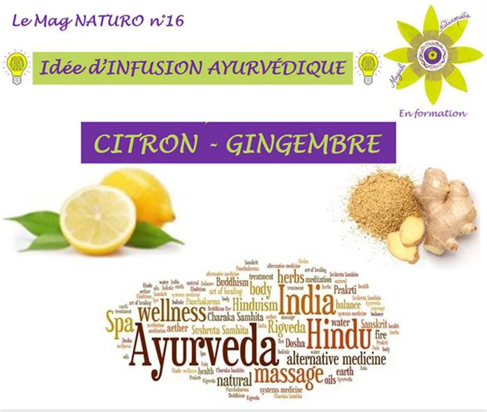 Idée d’INFUSION AYURVÉDIQUE : CITRON – GINGEMBRE