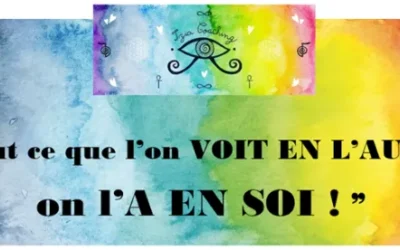 ❝ TOUT CE QUE L’ON VOIT EN L’AUTRE, ON L’A EN SOI ! ❞